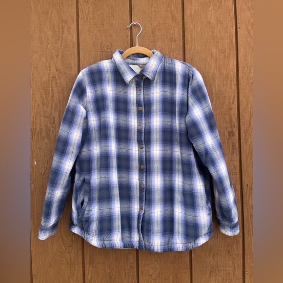 Bit and Bridle fleece and flannel barn jacket size M EUC - Picture 1 of 6